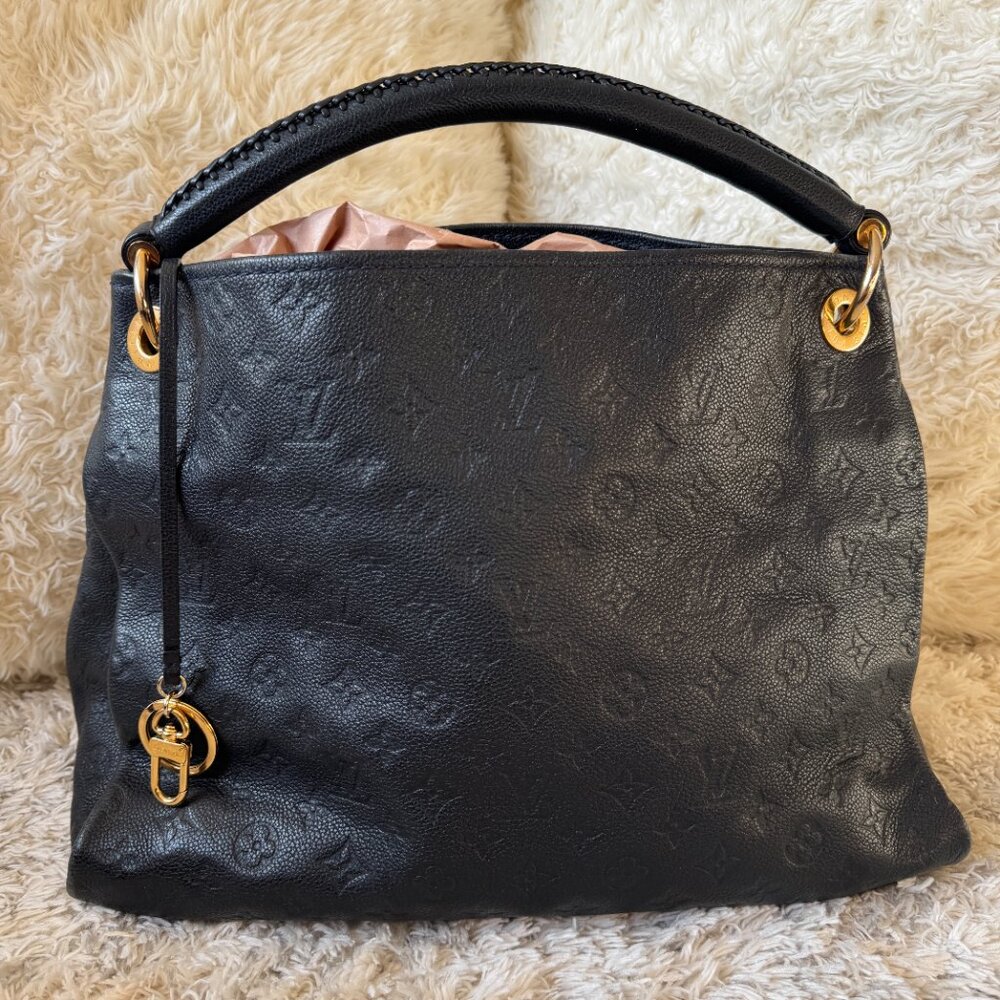 Louis Vuitton Artsy Handbag Monogram Empreinte Leather MM - Black